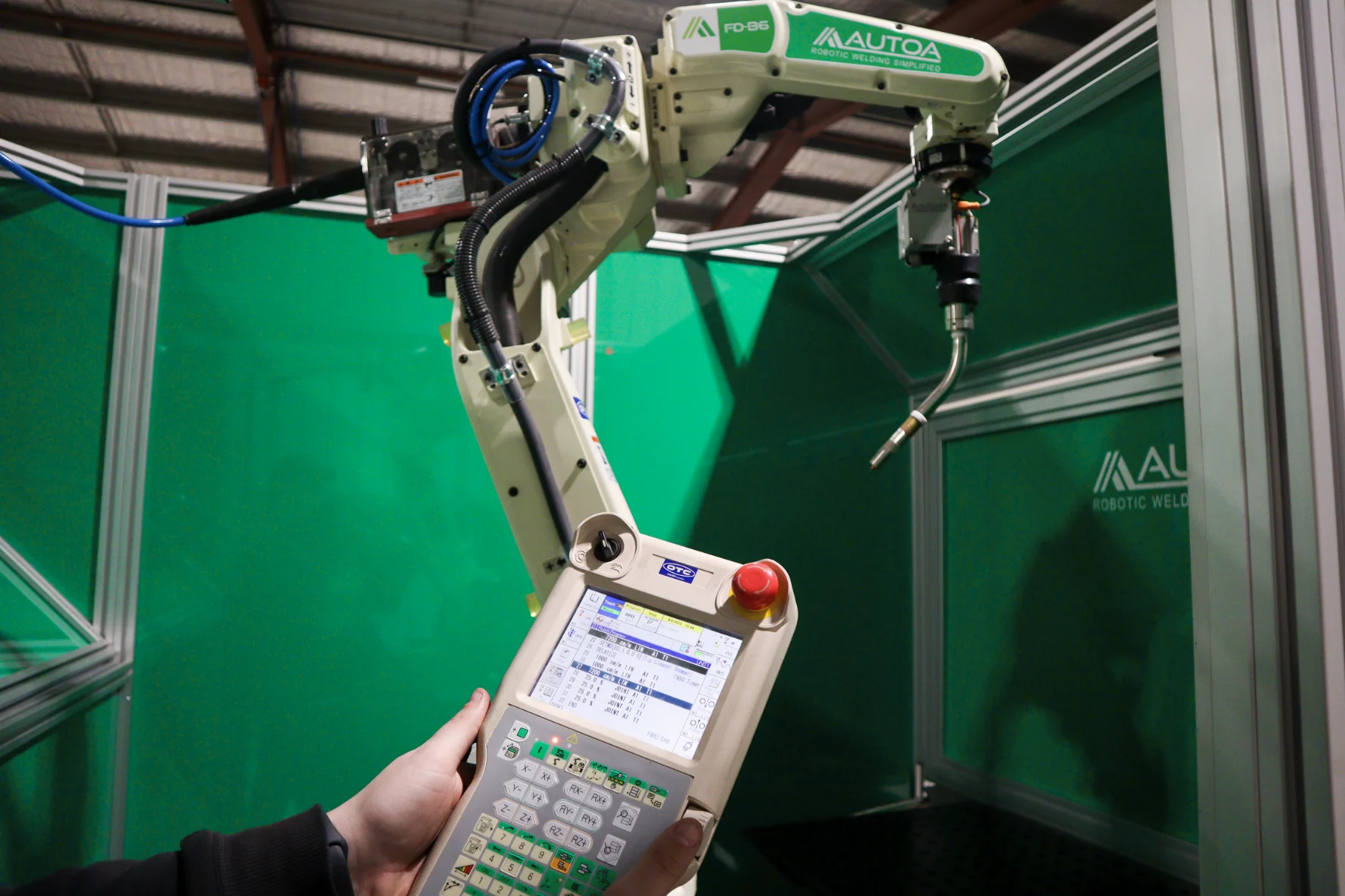 Contact us Autoa Robot Welding Teach Pendant and OTC Daihen Robot