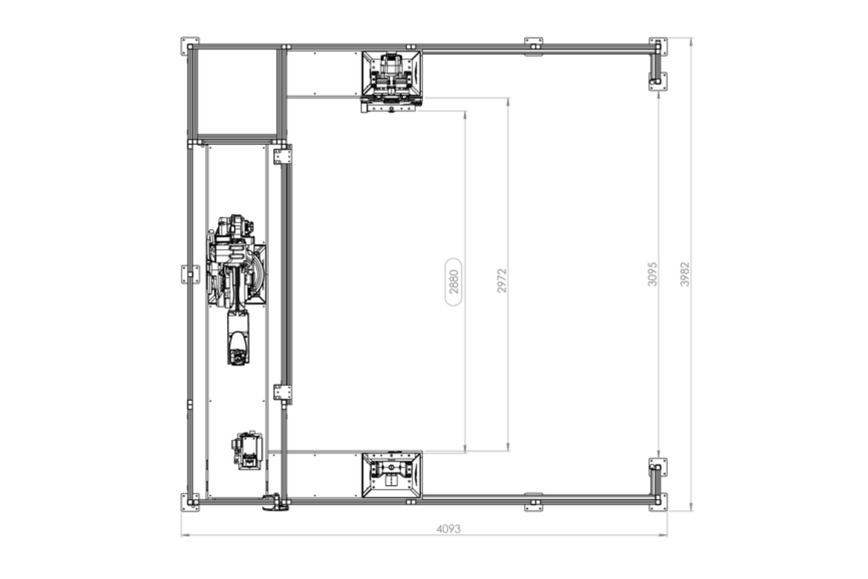 Autoa U-2800 Robot Welding Cell Dimensions