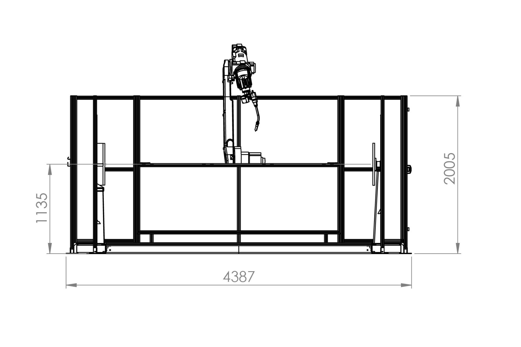 Autoa U-3400 Robot Welding Cell Dimensions