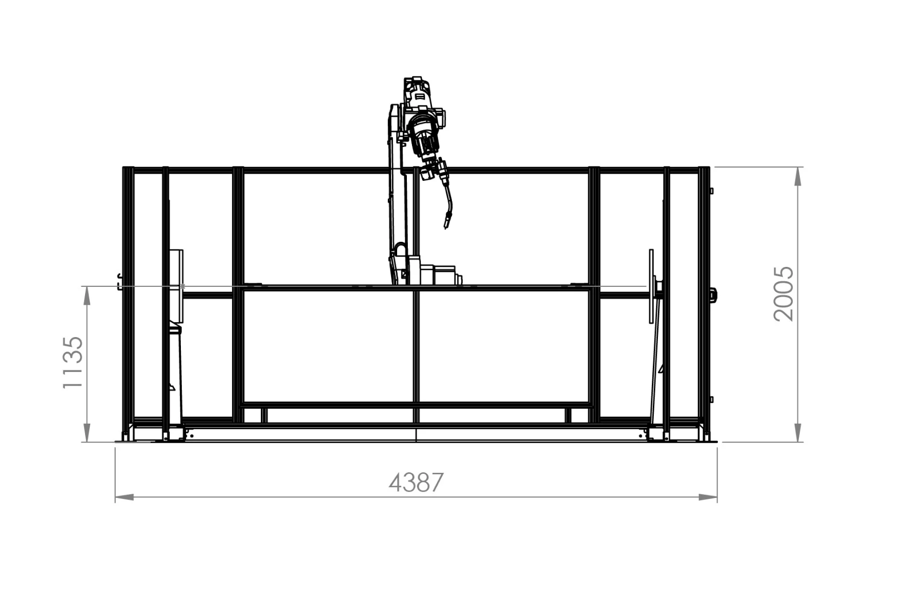 Autoa U-3400 Robot Welding Cell Dimensions Autoa U-3400 Robot Welding Cell Dimensions
