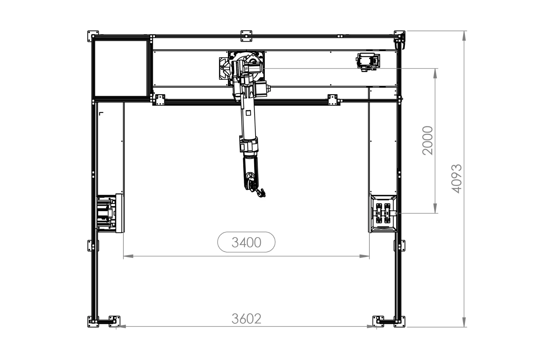 Autoa U-3400 Robot Welding Cell Dimensions Autoa U-3400 Robot Welding Cell Dimensions