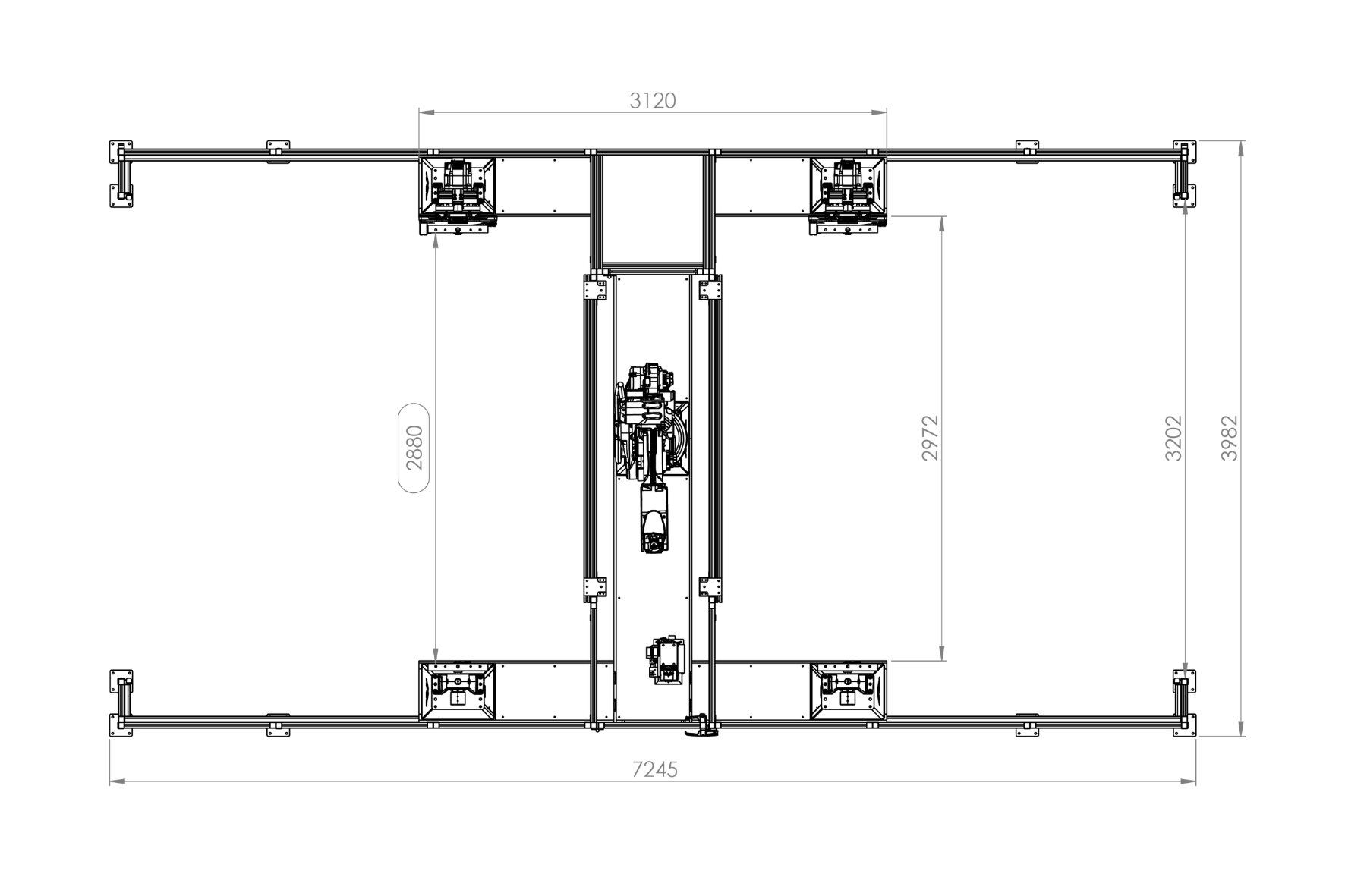 Autoa H-2800 Robot Welding Cell Dimensions