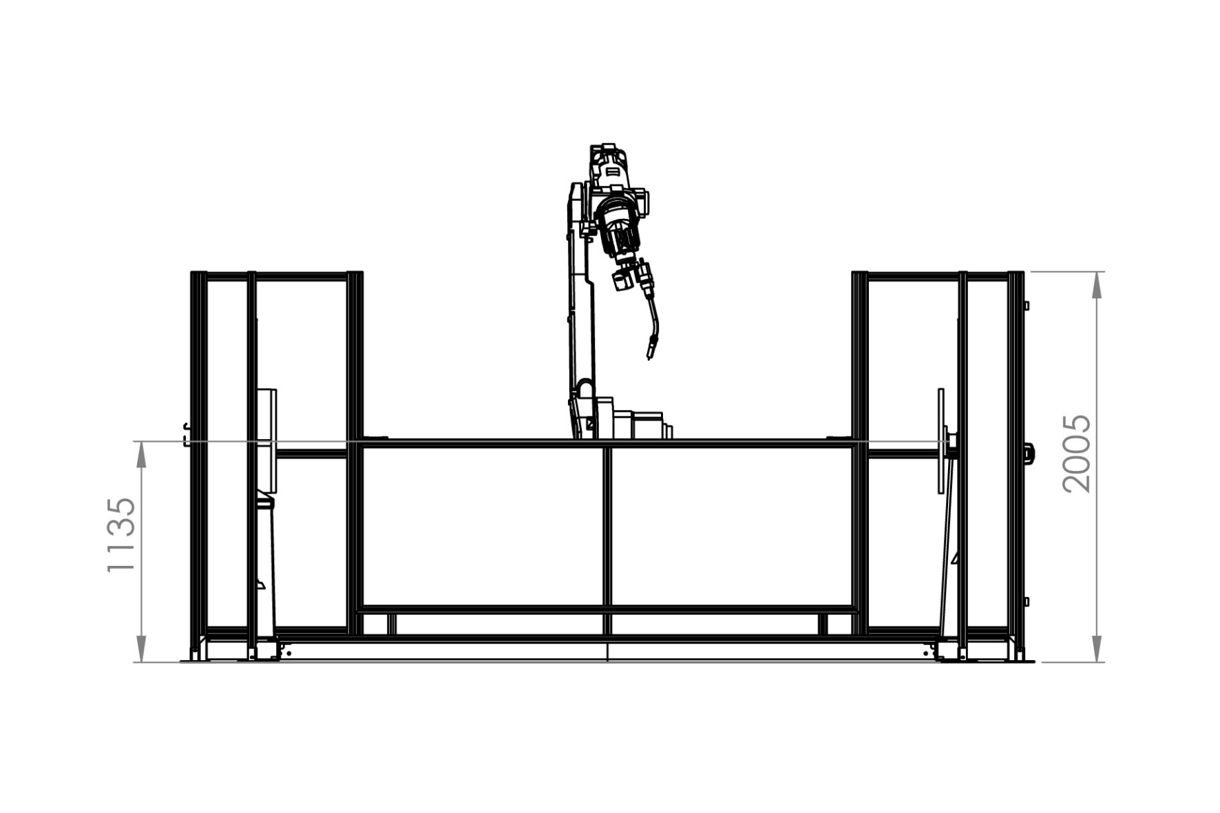 Autoa H-3400 Robot Welding Cell Dimensions