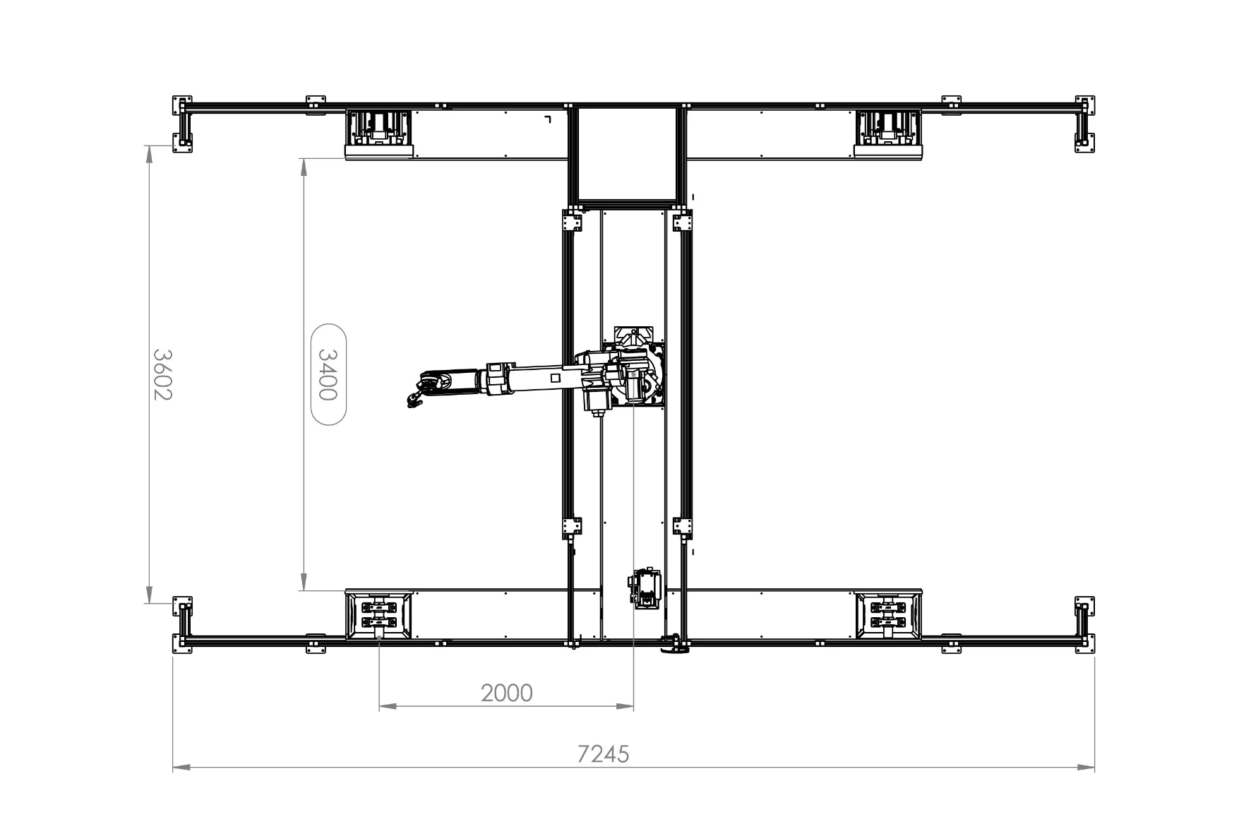 Autoa H-3400 Robot Welding Cell Dimensions Autoa H-3400 Robot Welding Cell Dimensions