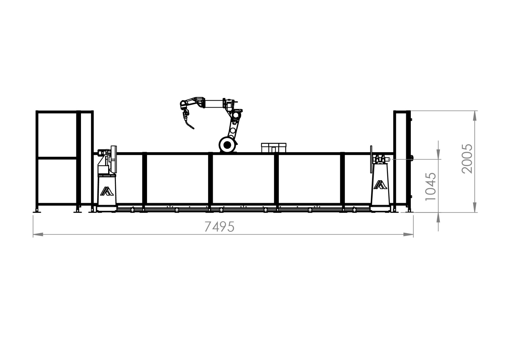 Autoa S-4800 Robot Welding Cell Dimensions