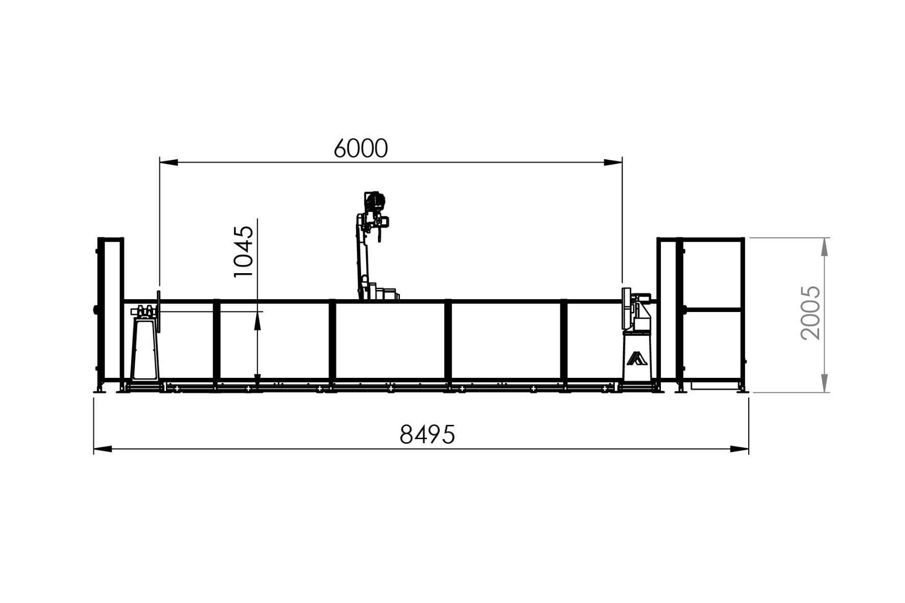 Autoa S-6000 Robot Welding Cell Dimensions