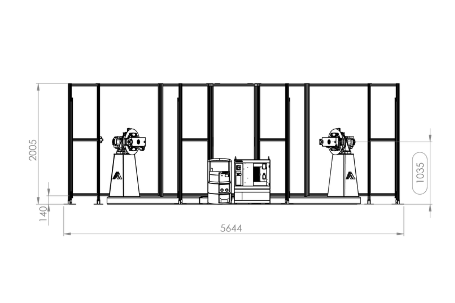 Autoa Y-1600 Robot Welding Cell Dimensions