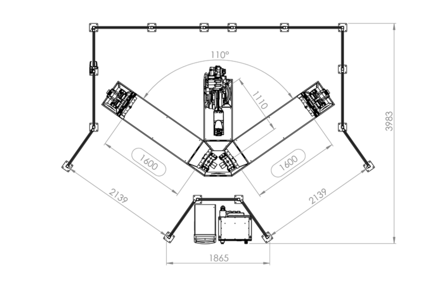 Autoa Y-1600 Robot Welding Cell Dimensions