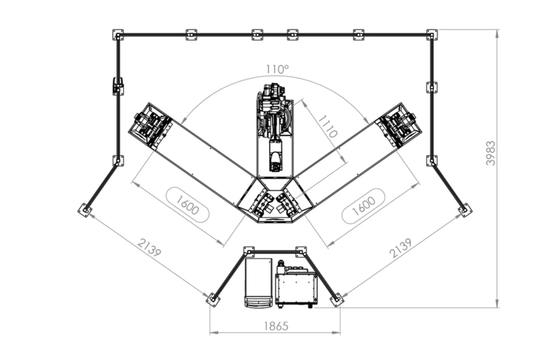 Autoa Y-1600 Robot Welding Cell Dimensions