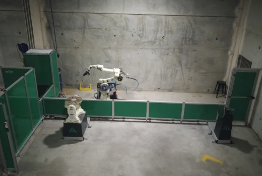 In-House Robotic Welding Cell for Testing, Trials, and Training.