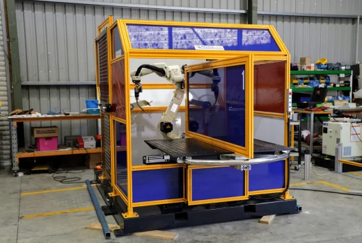 High-Repeatability Robot Welding for Mower Production.
