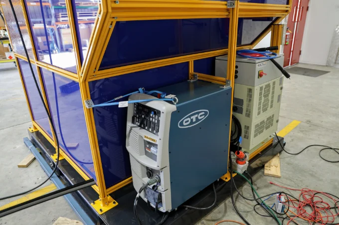 OTC Welbee P500L power source and FD19 controller prior to delivery