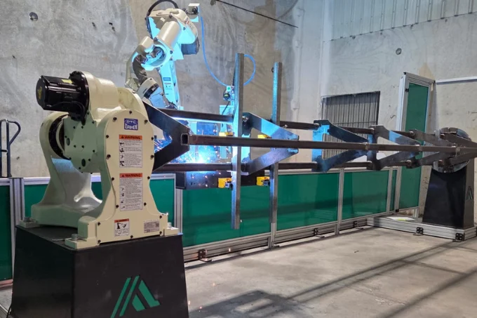 Robotic welding of a structural steel assembly