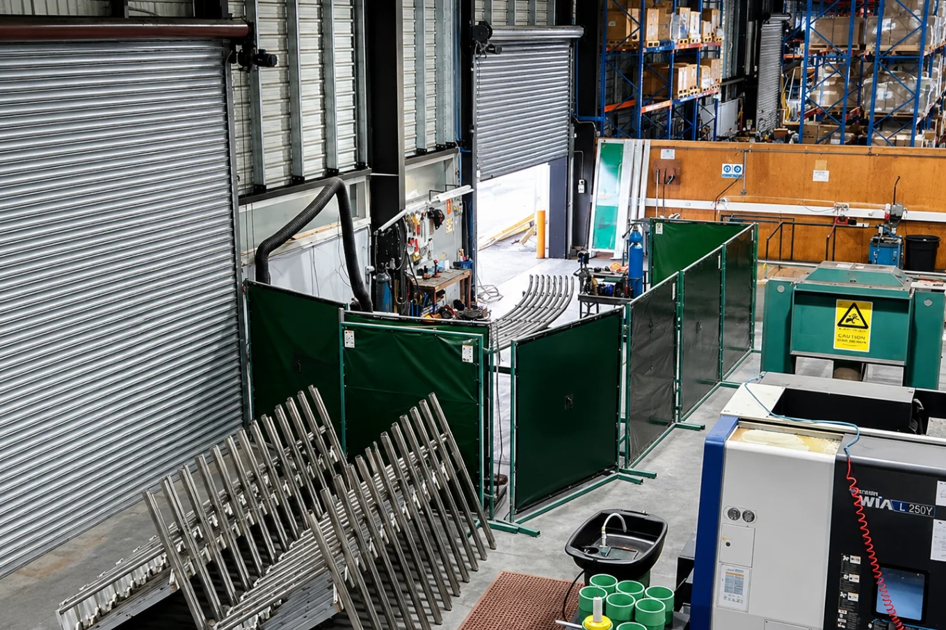 Autoa WeldProtect Welding Safety Curtains Before