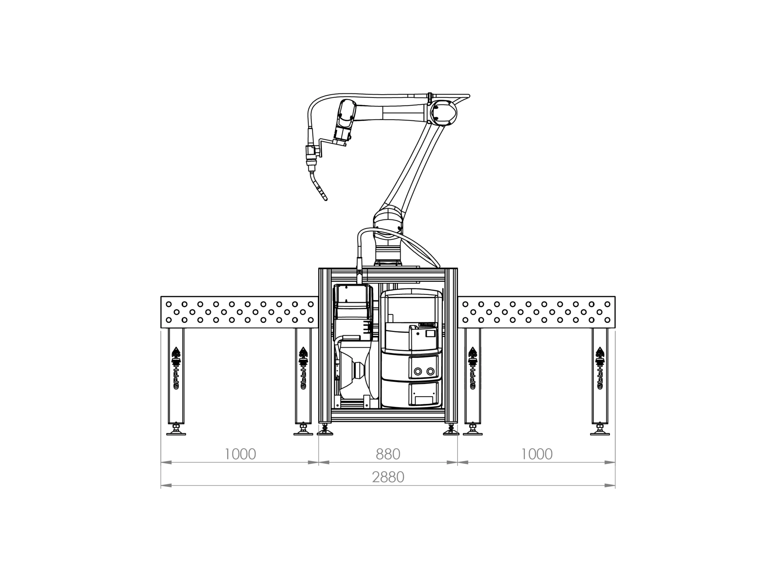 Autoa-CoWeld Dual Station Dimension